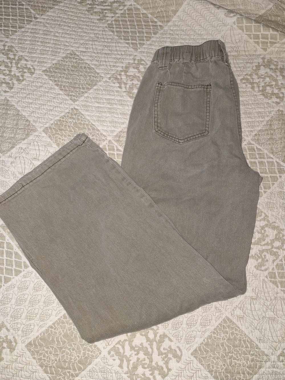 Womens Elastic Waist Casual Pants - Small/2 GREEN